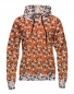 Preview: Jersey Retro Blumen - Orange - Reststück ca. 175 cm